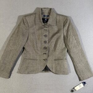 Chaps Blazer Women's S Small Career Business Wool Blend Fitted Jacket Casual‎